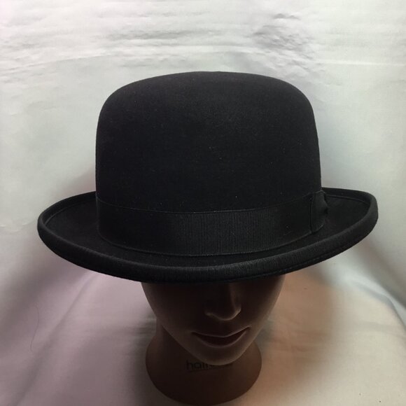 Beaver Brands Hats Derby Black 5X Fur Size 7 - Picture 2 of 13